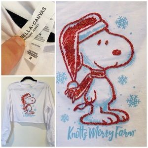 Snoopy Peanuts Knott’s Merry Xmas LS Crop top